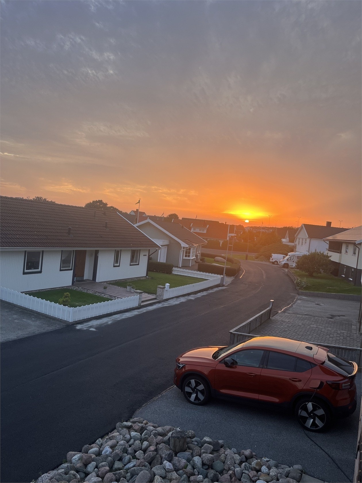 Kvällssolen nedåt Skridskovägen Galleribilde