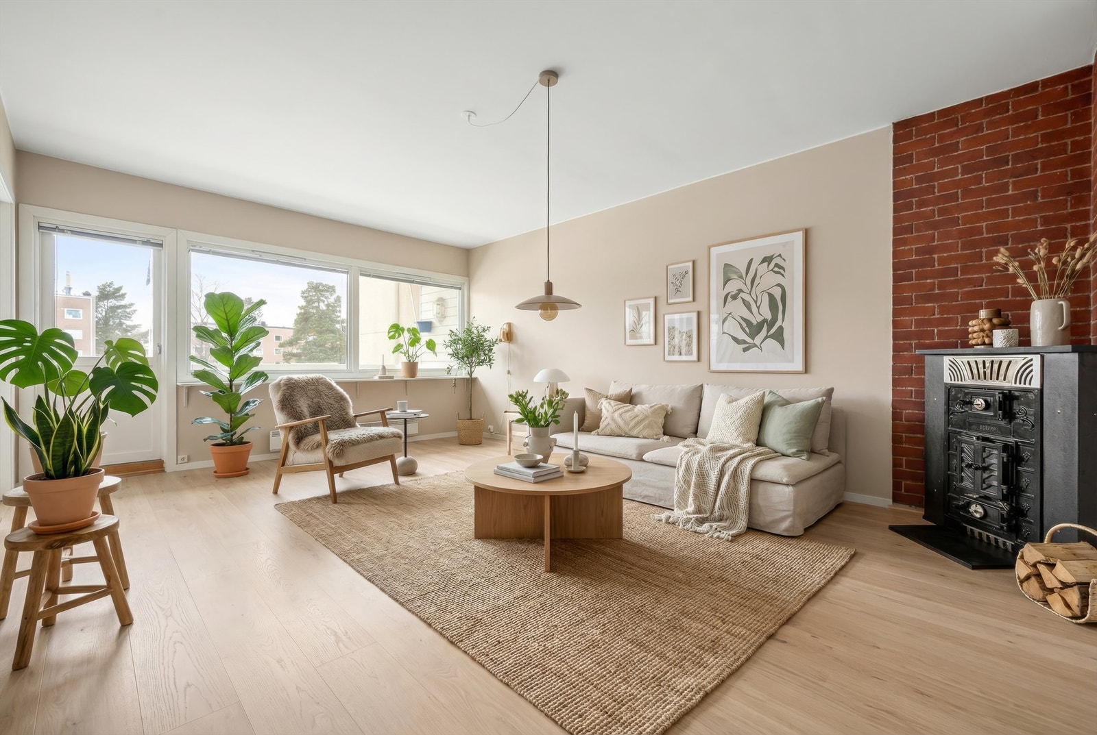 Digital styling av stue.
Sånn kan stuen din bli! Galleribilde