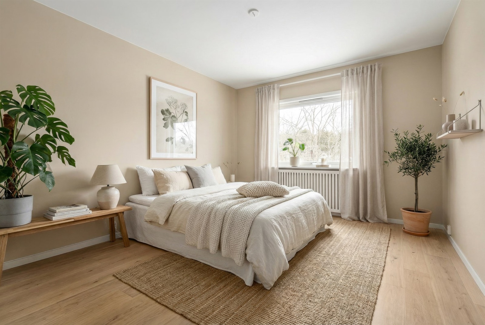 Digital styling av soverom. Galleribilde