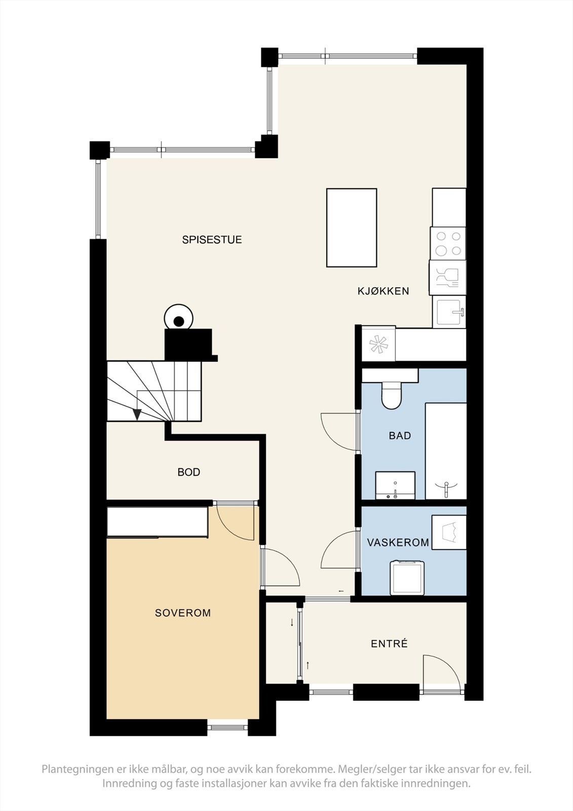 Plantegning 1. etg. Galleribilde