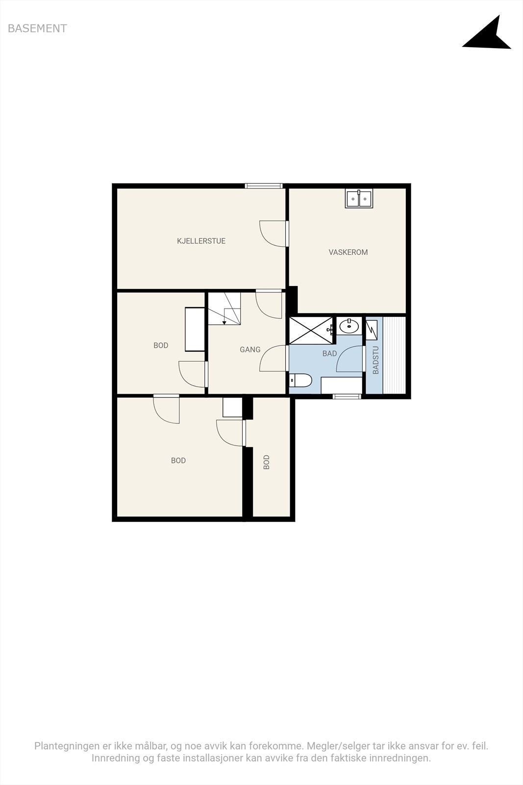 Plantegning kjeller Galleribilde