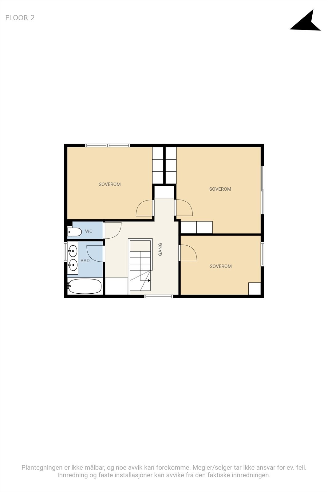 Plantegning 2 etasje Galleribilde