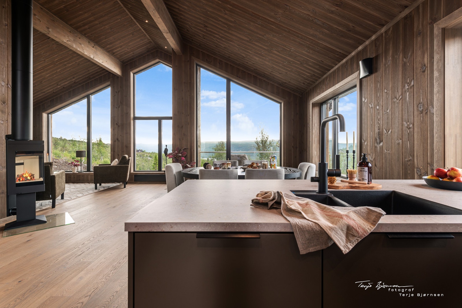 Interiør fra en lignende hytte med tilvalg! Galleribilde