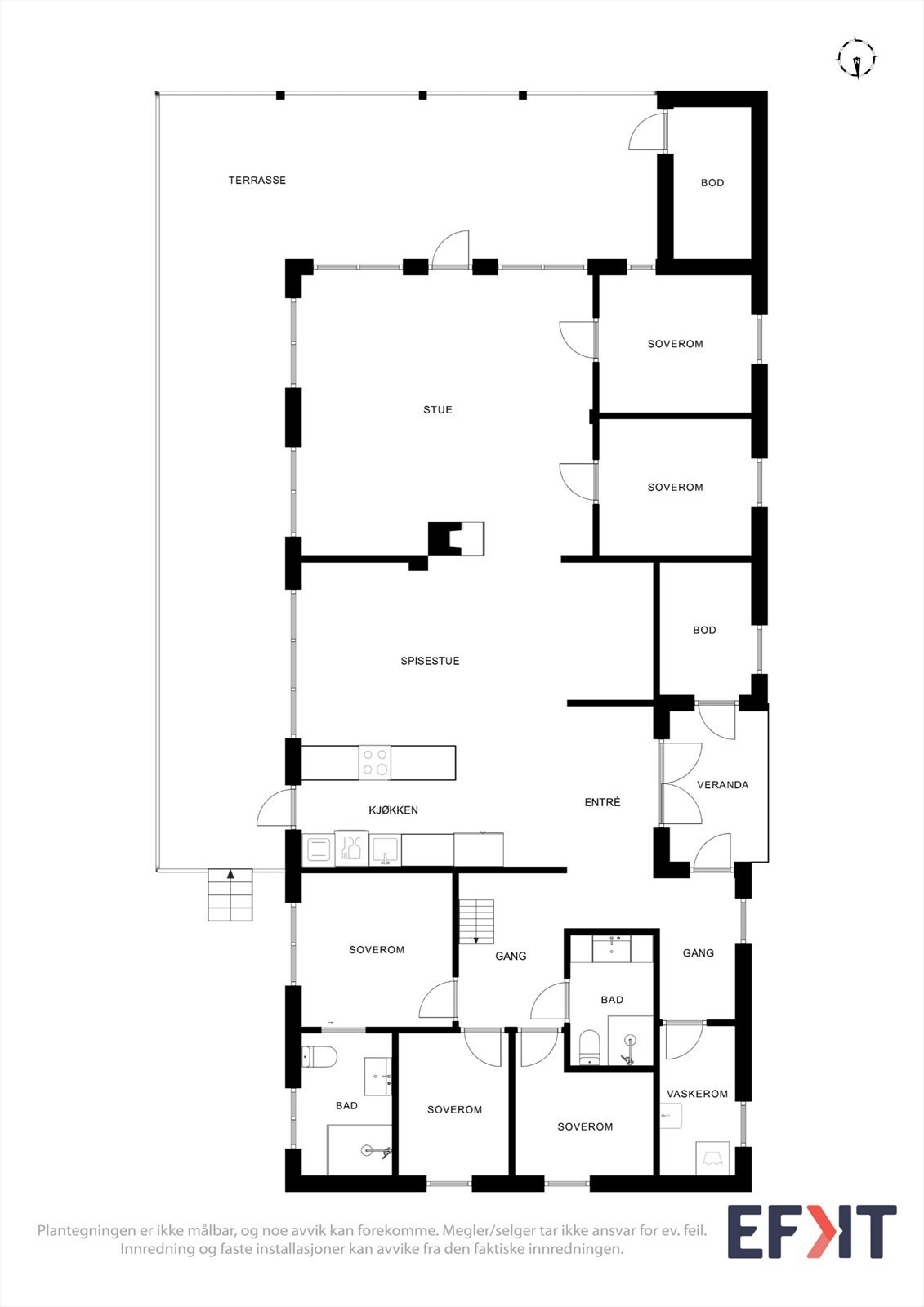 Plantegning hovedetasje. Galleribilde