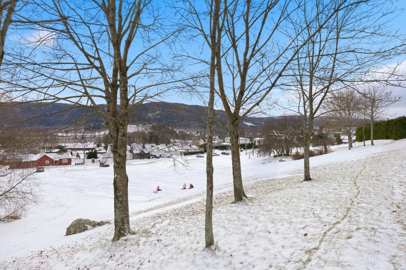 Populær akebakke i enden av Furubakken ved Solberglia sykehjem. Galleribilde