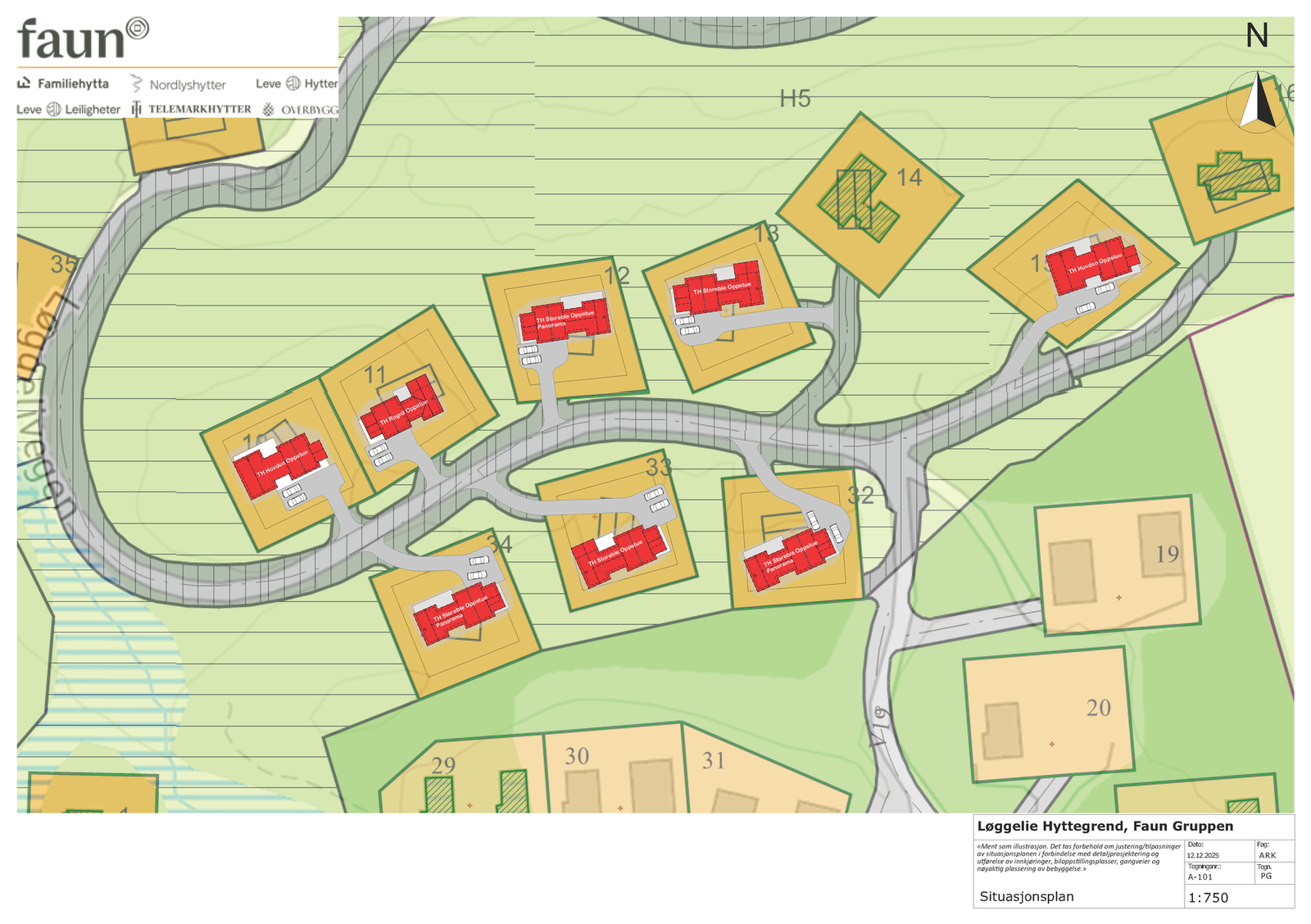 Situasjonskart Løggelie hyttegrend Galleribilde