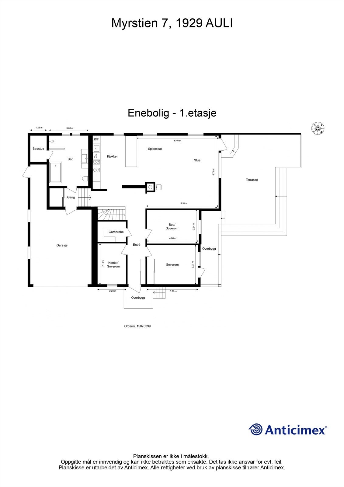 Plantegning - 1.etasje. Galleribilde