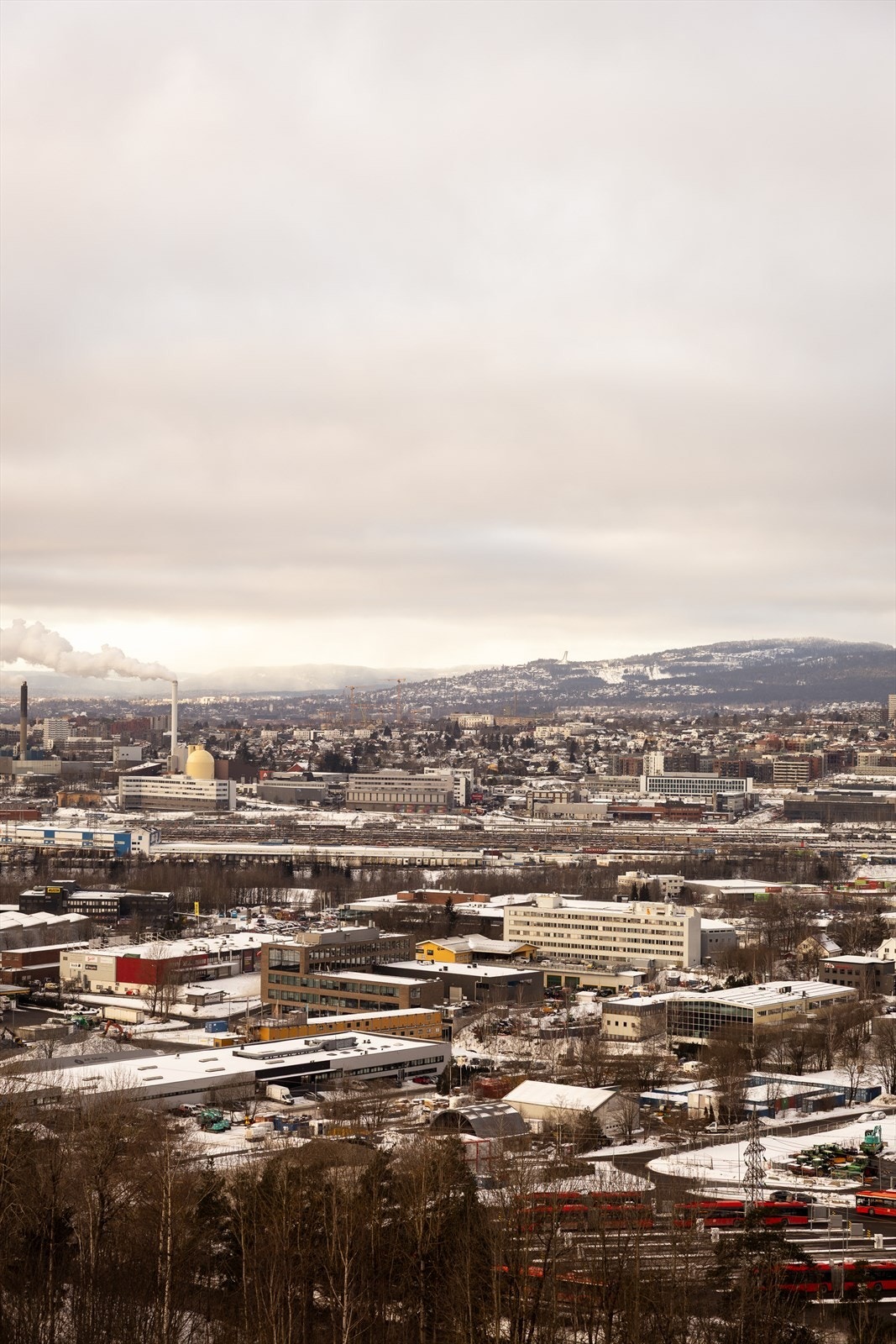 Her mot Holmenkollen i vest Galleribilde