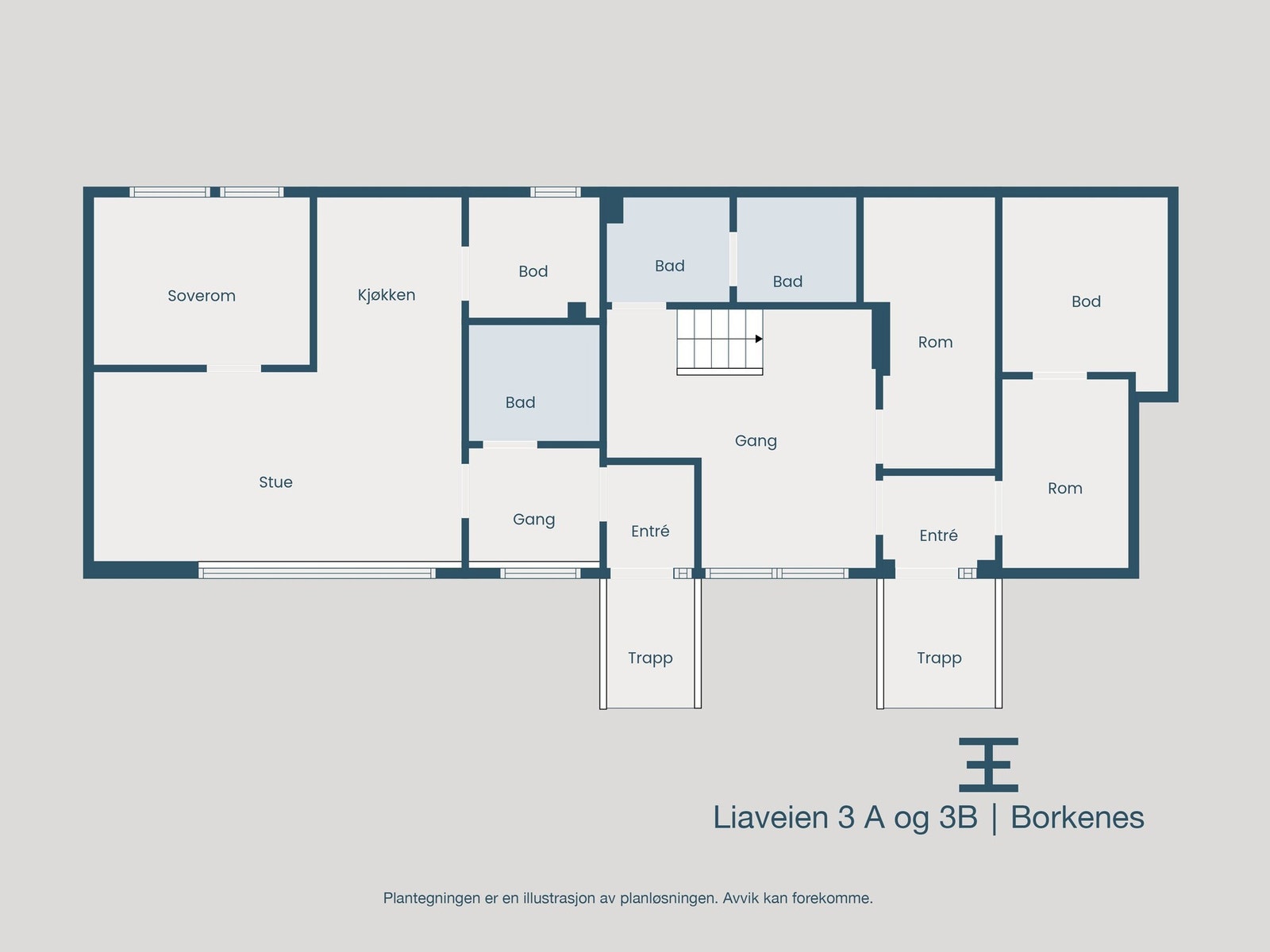 Plantegning underetasje Galleribilde