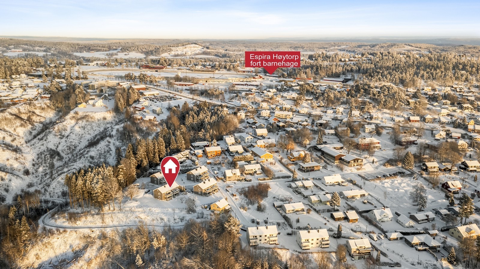 Nærhet til Espira Høytorp fort barnehage gir gode fasiliteter for barnefamilier. Galleribilde