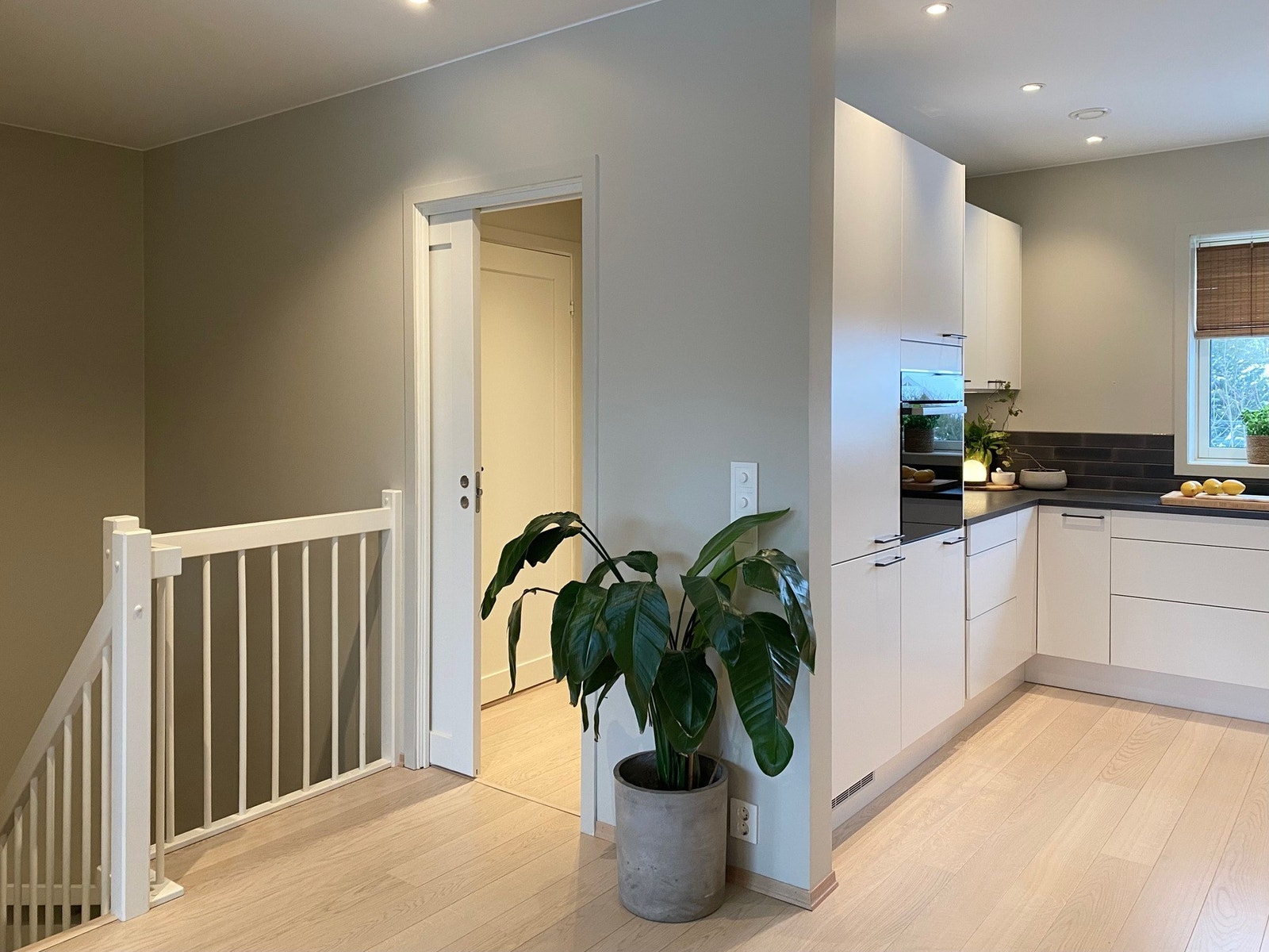 Videre har man en skyvedør inn til gangen som leder an til toalettrommet og boden Galleribilde