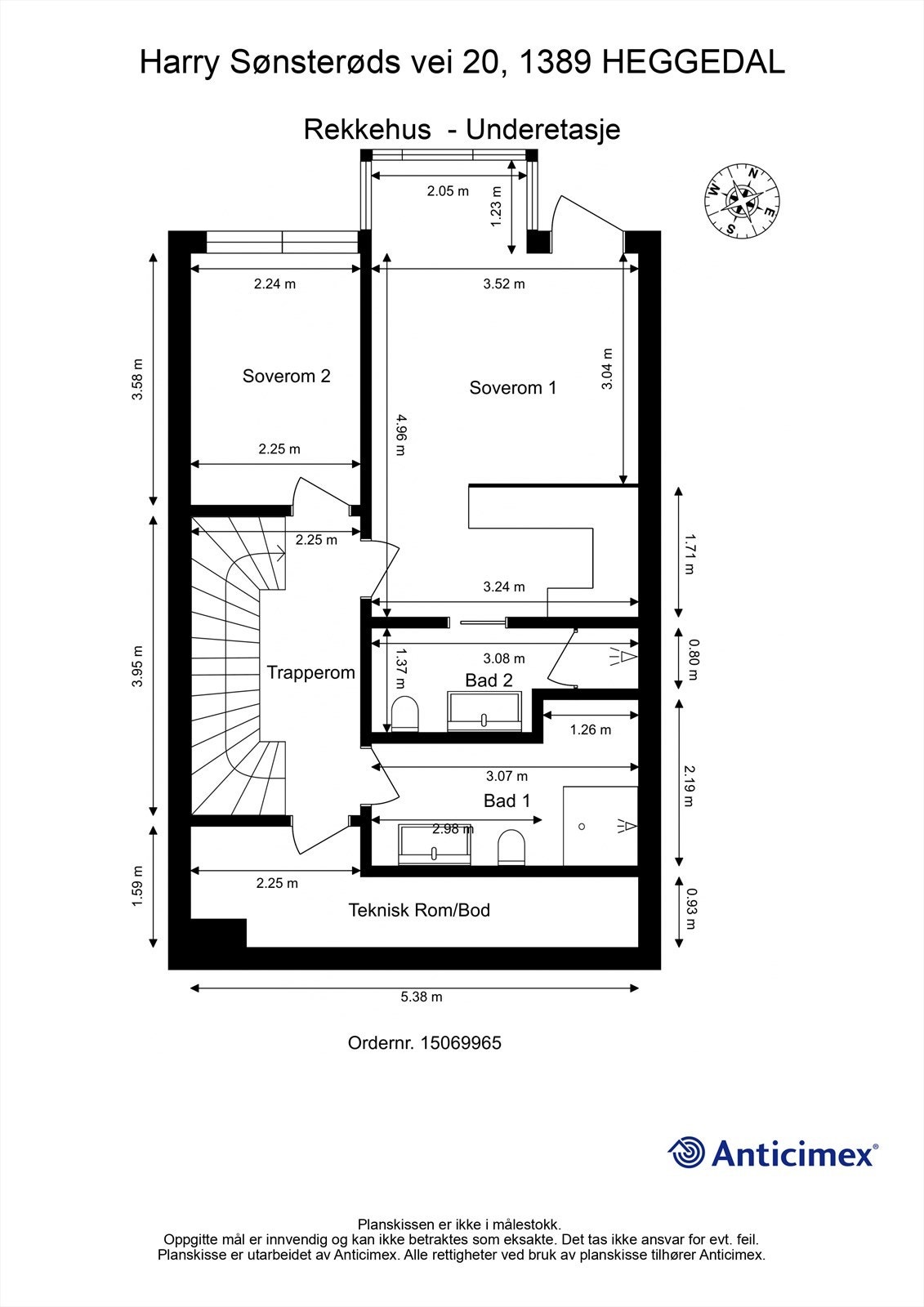 Plantegning underetasje. Galleribilde