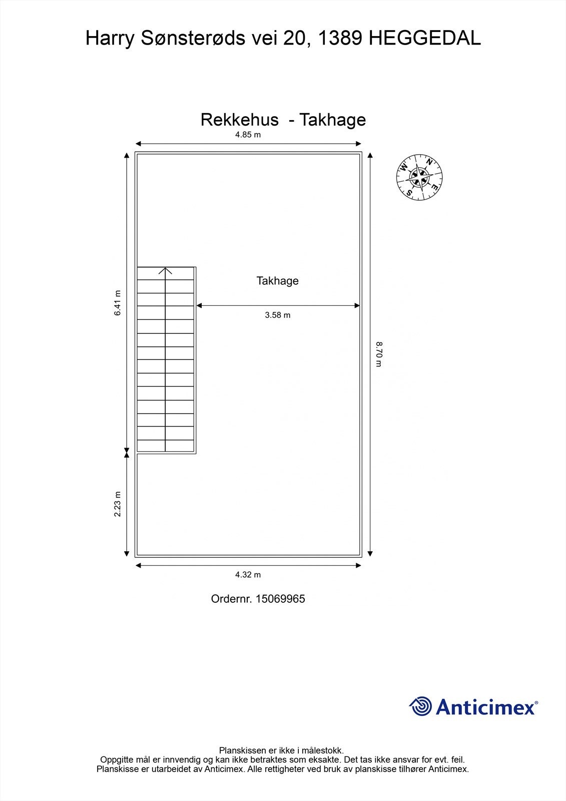 Plantegning takterrasse. Galleribilde
