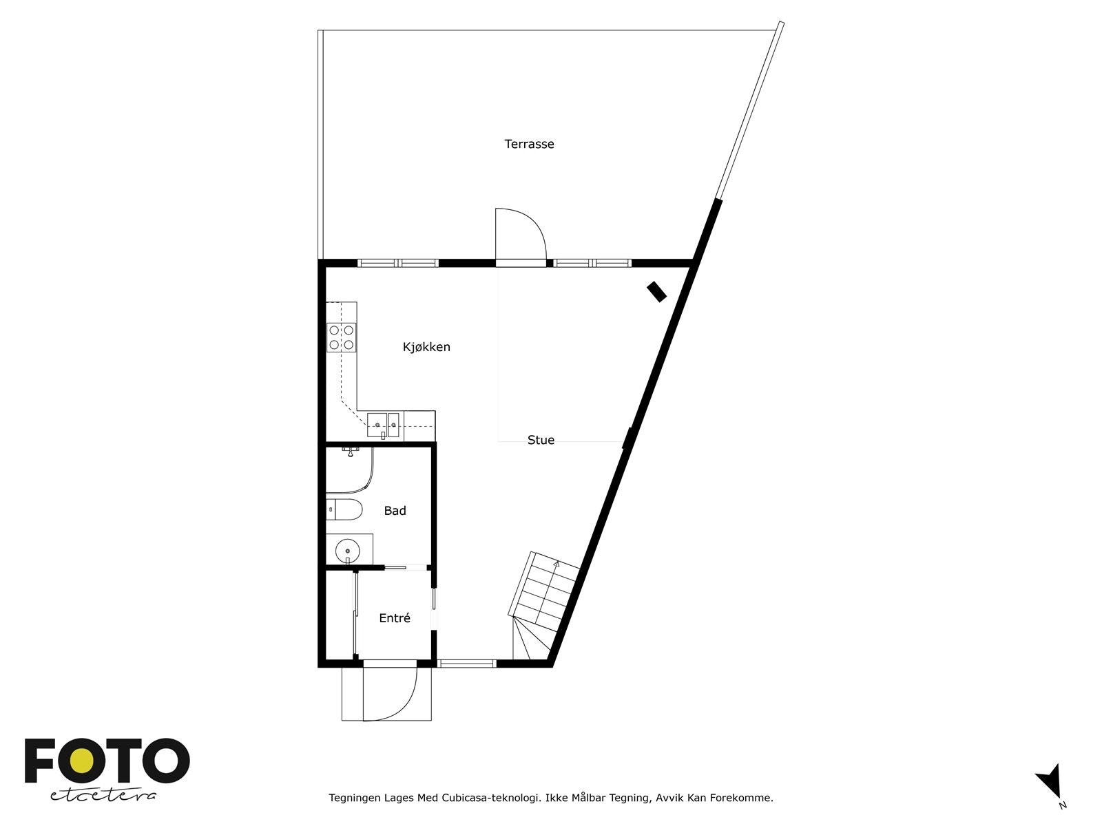 Veiledende plantegning av 1.etasje. Ikke målbar. Galleribilde