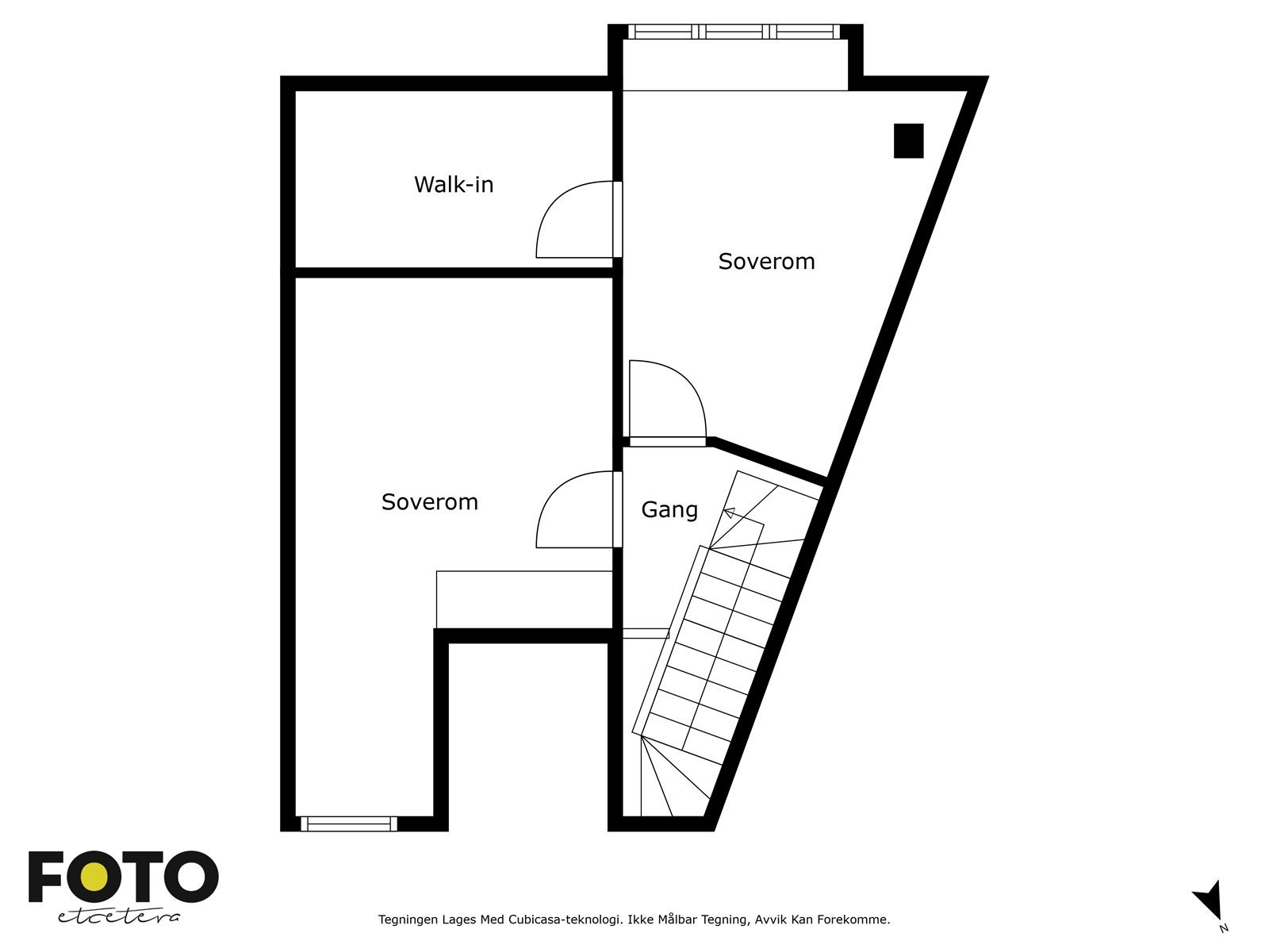 Veiledende plantegning av 2.etasje. Ikke målbar. Galleribilde