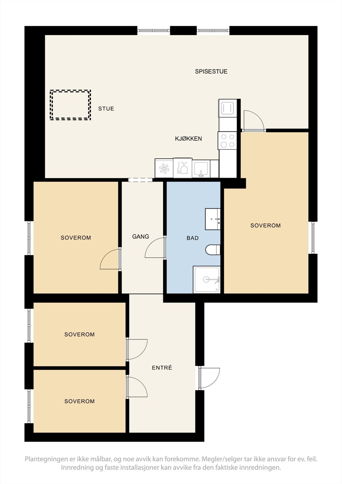 Plantegning SNR 4 - Håkons Gate 1A. Galleribilde