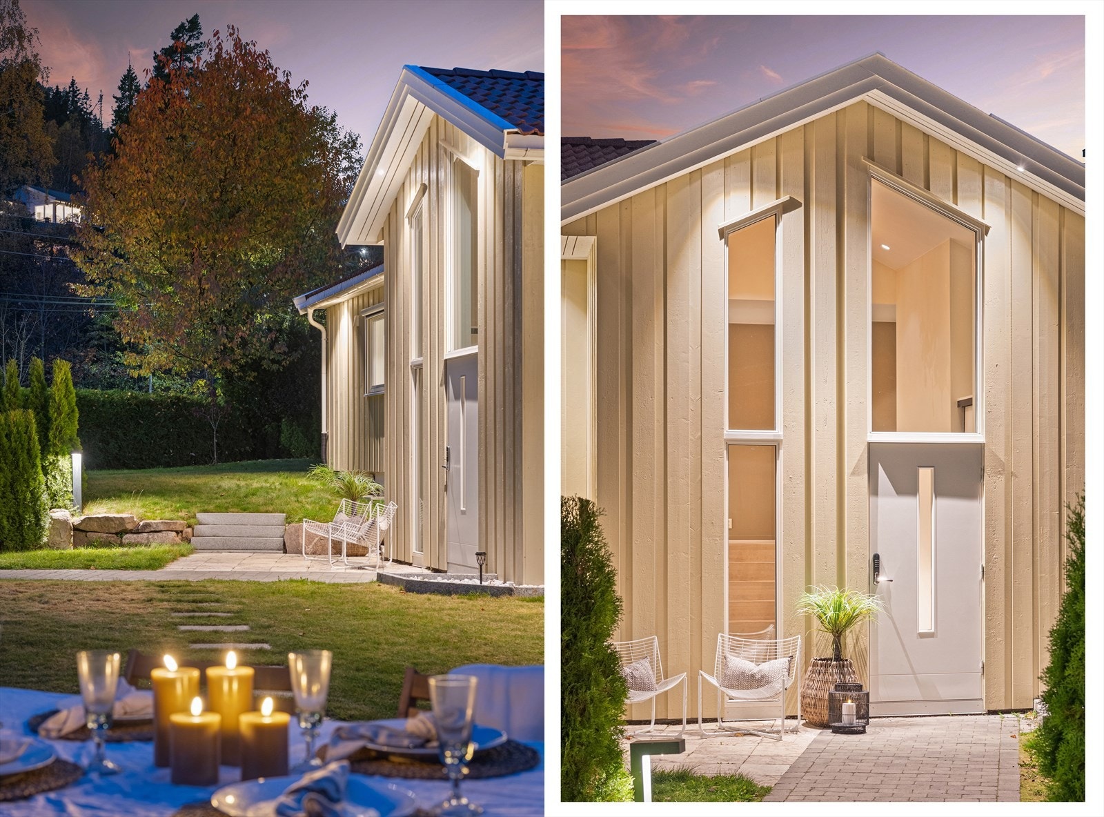 Detaljer fra fasaden og inngangspartiet. Galleribilde