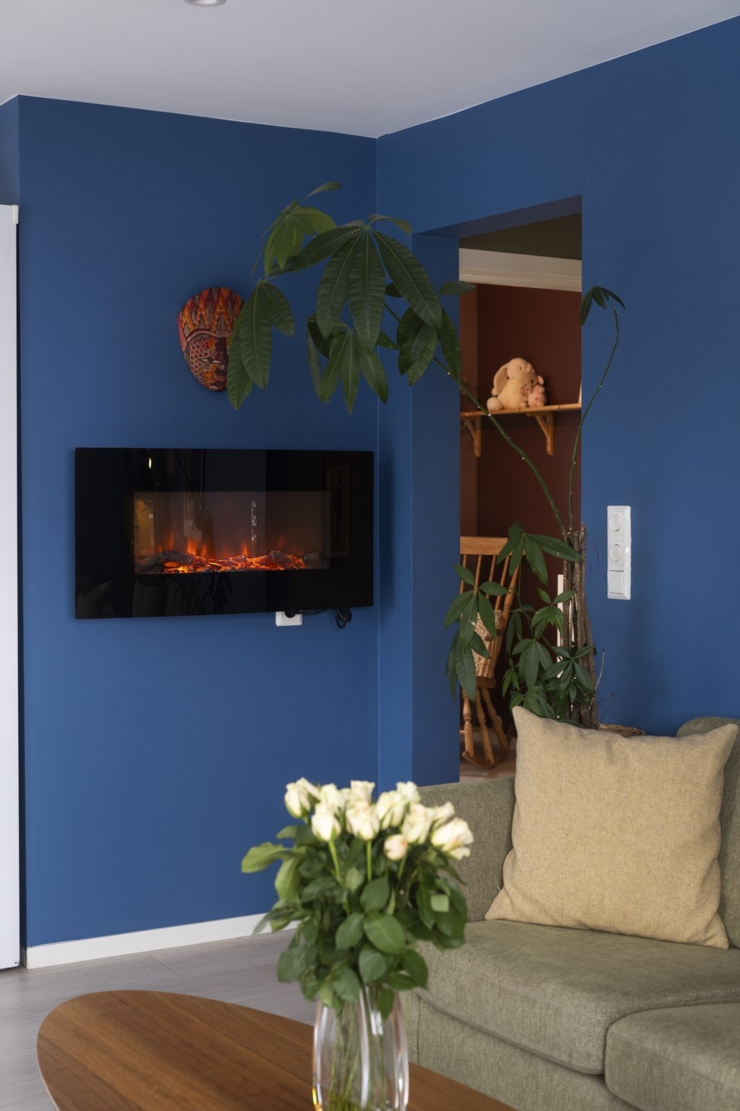 Det et montert elektrisk peis i stuen - perfekt for de kalde vinterkveldene! Galleribilde