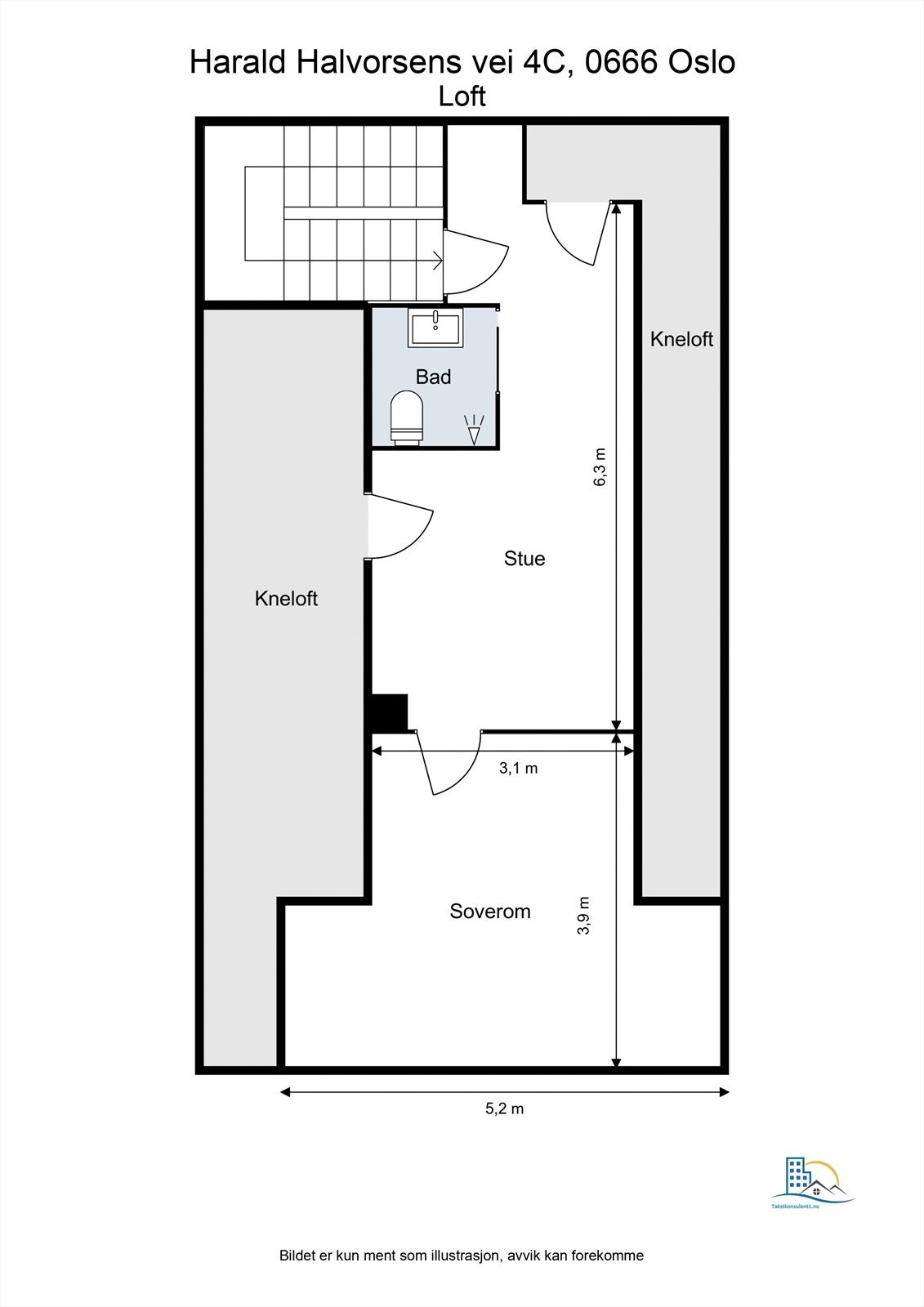 Planløsning loftsetasje Galleribilde