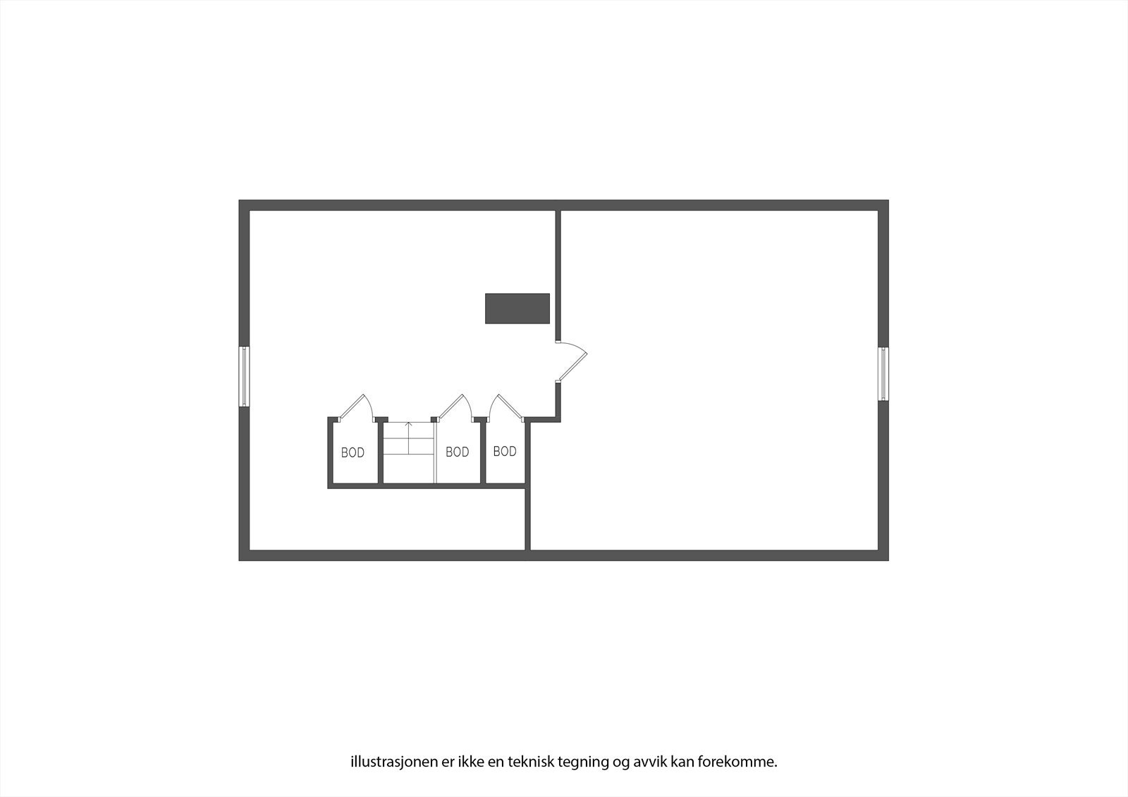 Plantegning - Loft, BRA-i 29 m²: Lagerrom Galleribilde