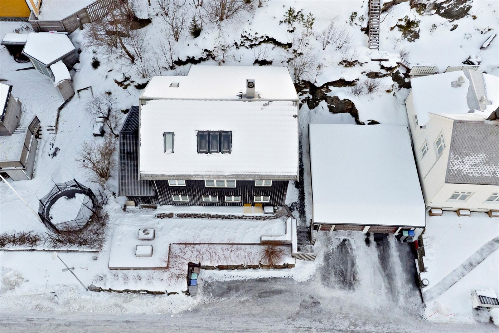 Eiendommen sett ovenfra Galleribilde