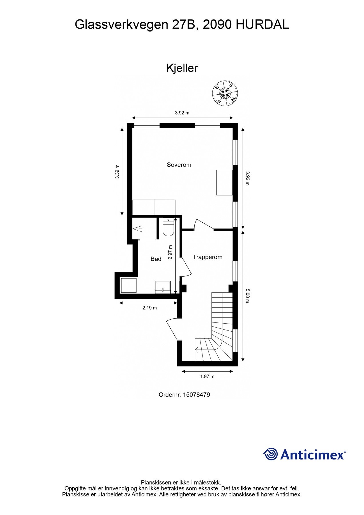 Plantegning kjeller. Galleribilde