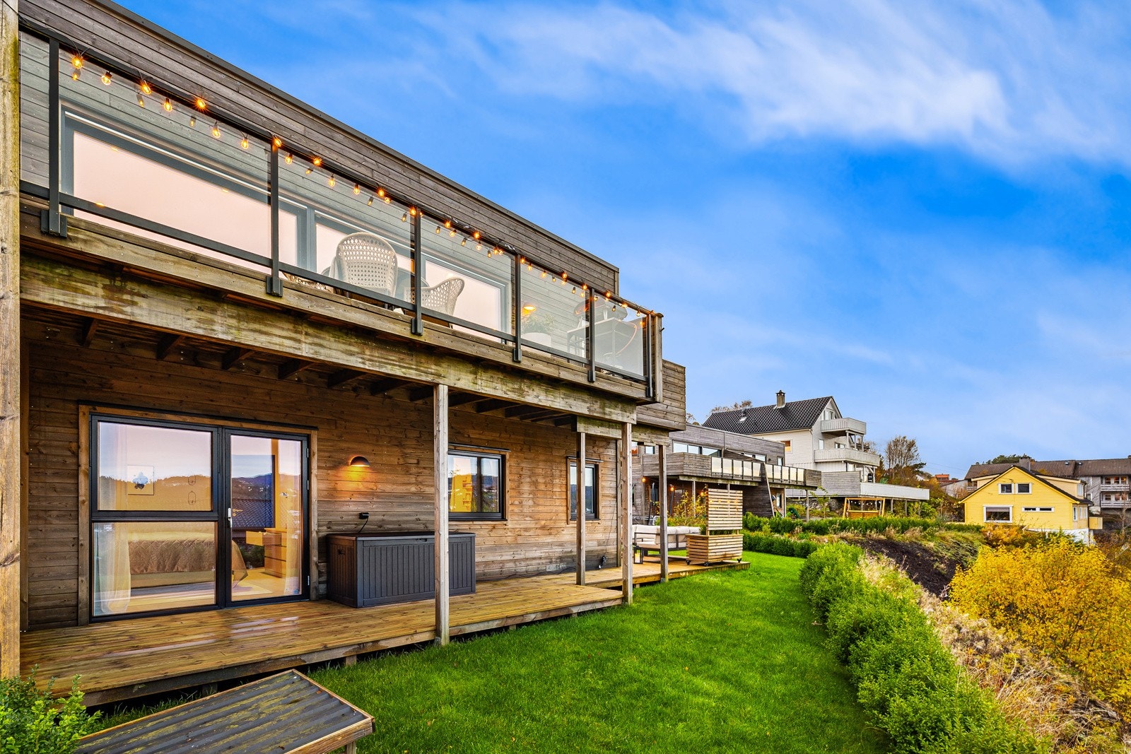 Moderne hus med minimalt med vedlikehold. Galleribilde