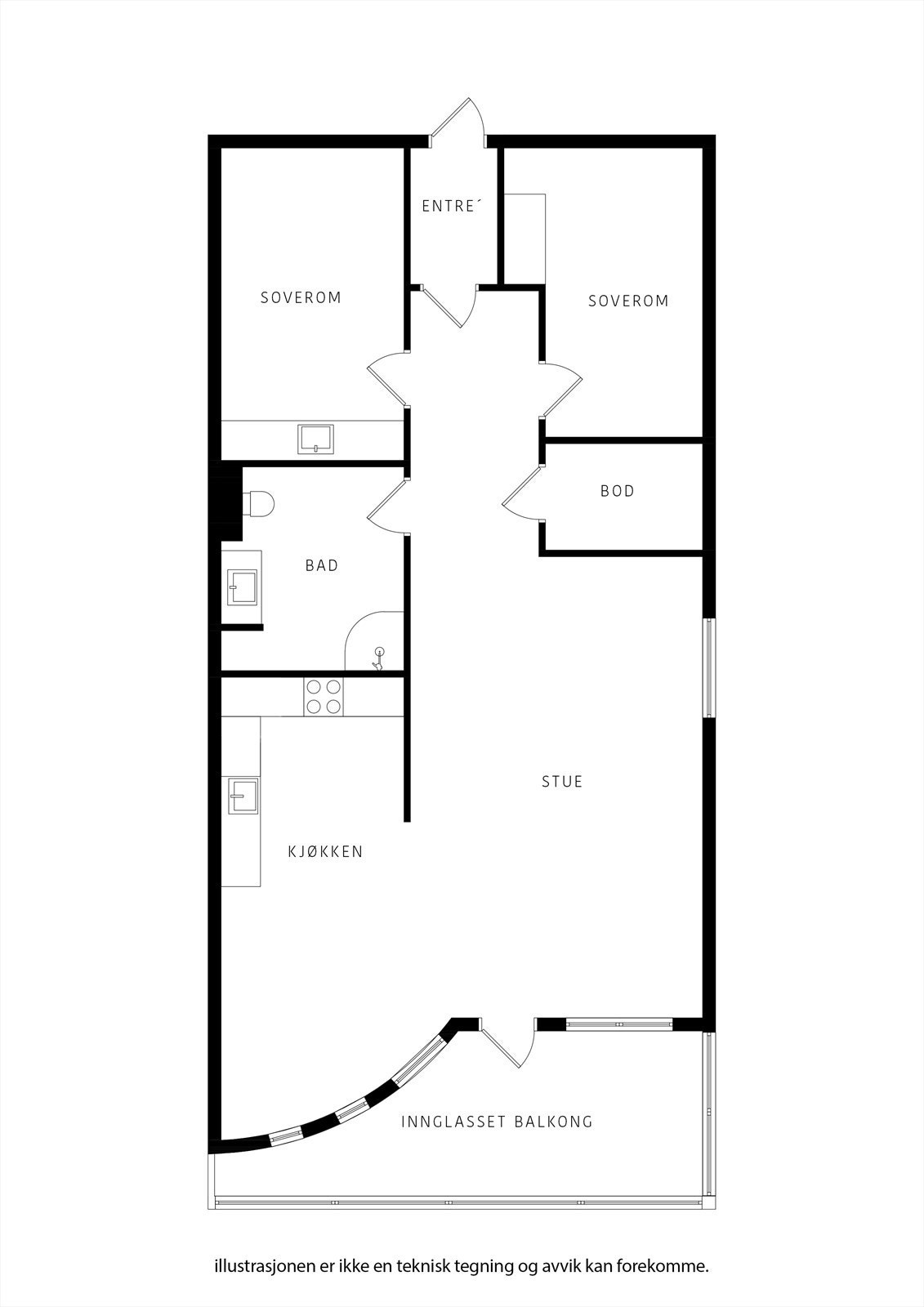 Fototegning Kornblomststien 11 Galleribilde