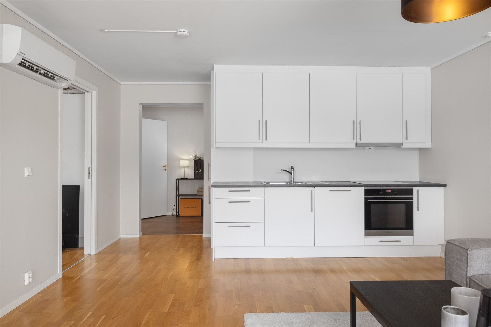 Varmepumpe sørger for god og energieffektiv oppvarming av denne leiligheten Galleribilde