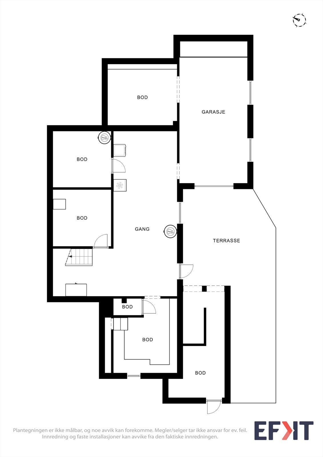 Plantegning - kjelleretasje Galleribilde