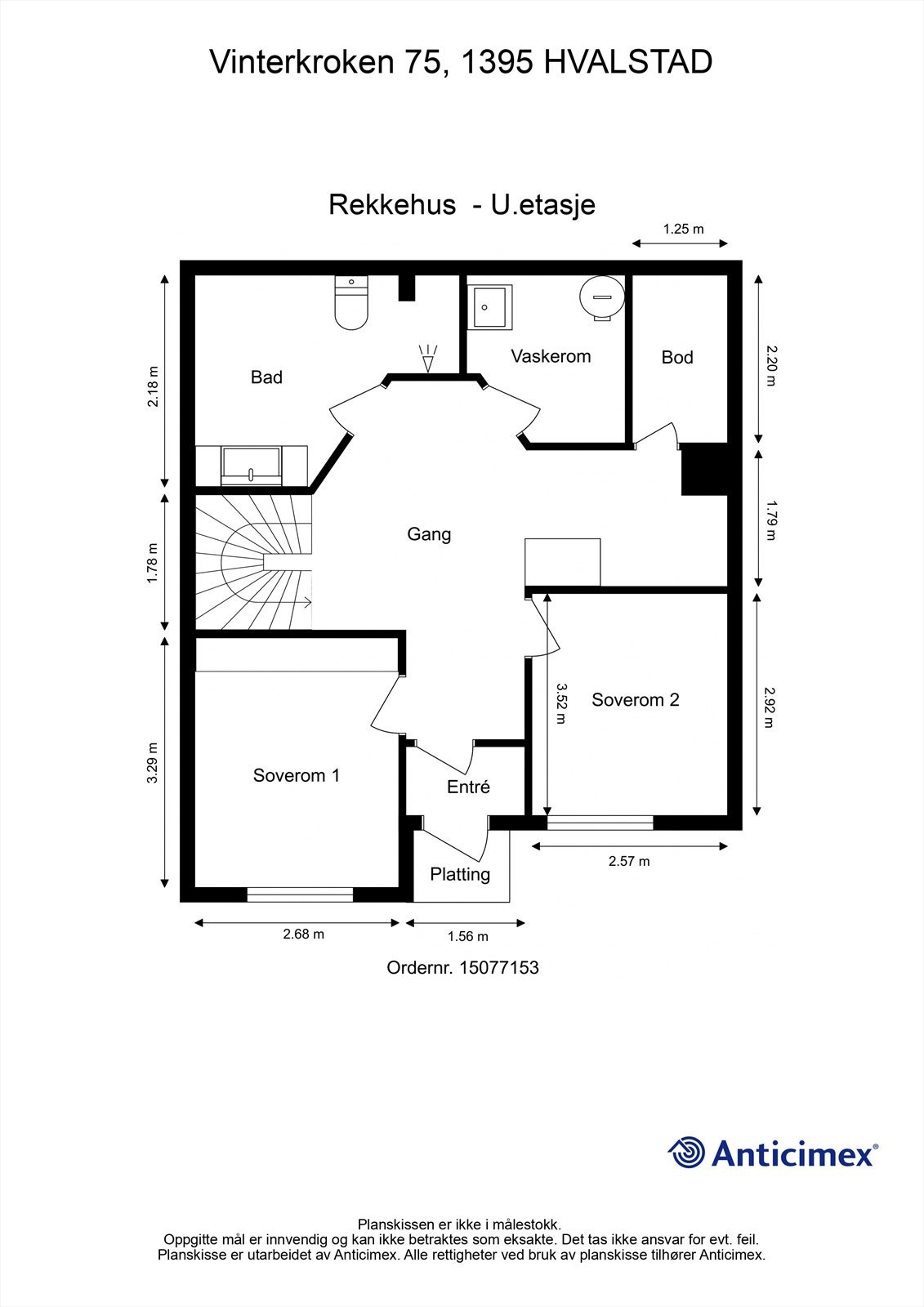 Plantegning underetasje. Galleribilde