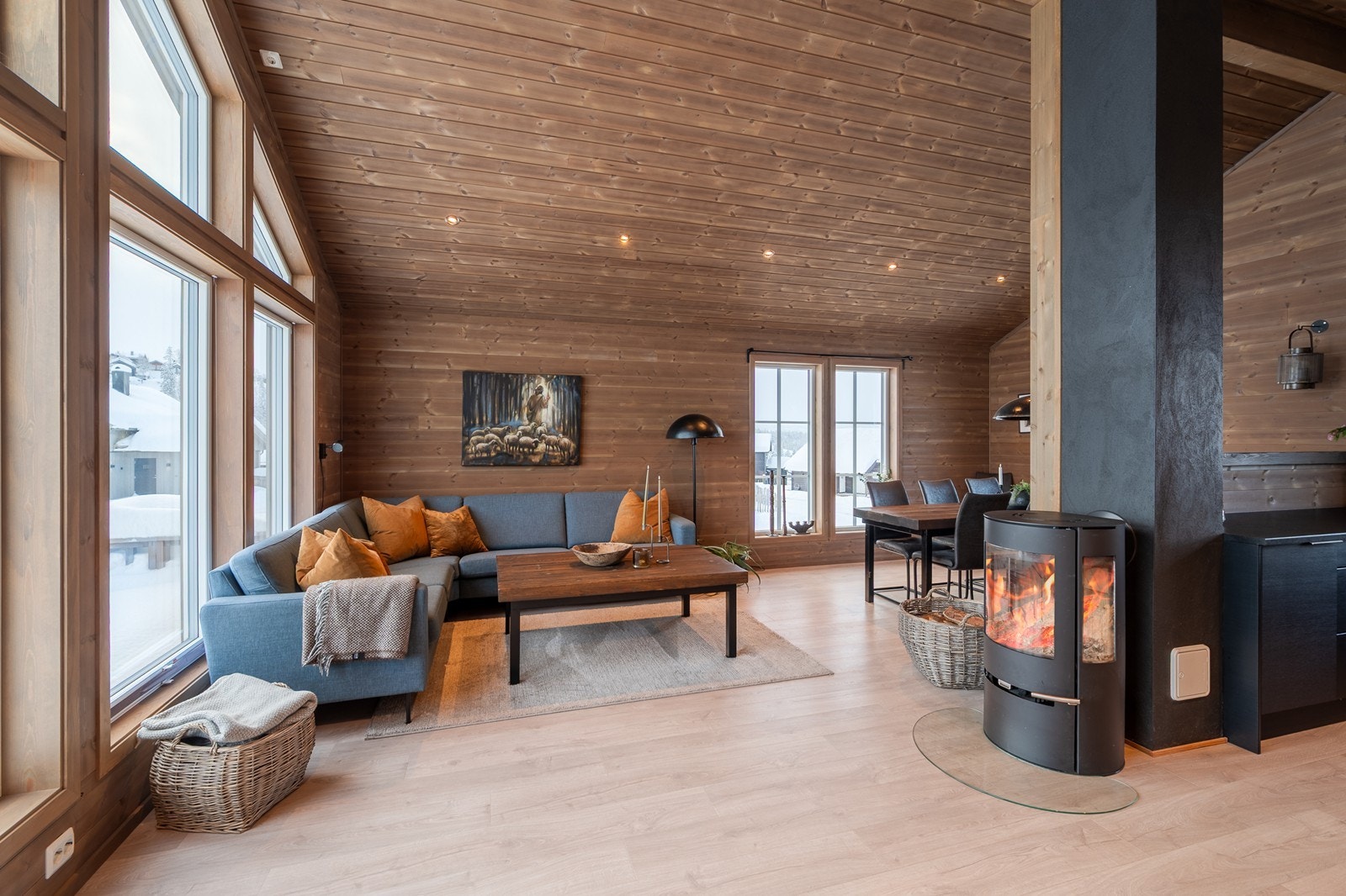 Moderne peisovn gir god varme Galleribilde