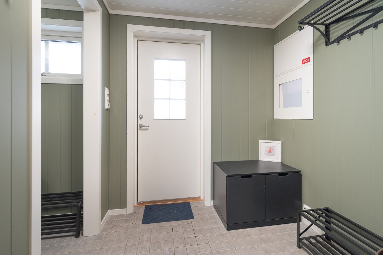 Flislagt entré med varmekabler Galleribilde