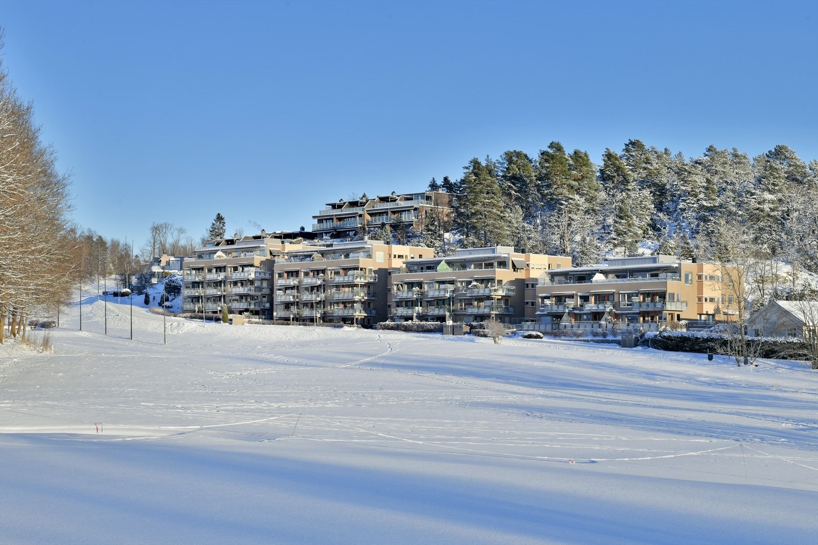 Oversikt over bebyggelsen i Vestre Åslund. Galleribilde