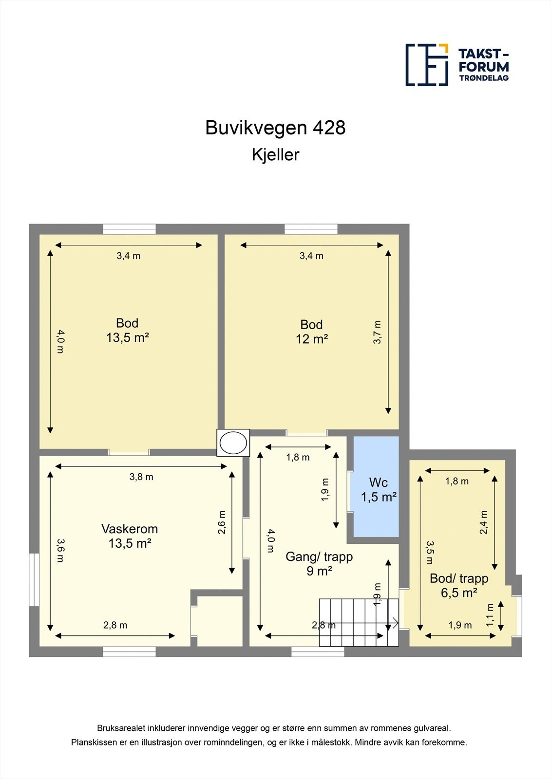 Plantegning - Kjeller. Galleribilde