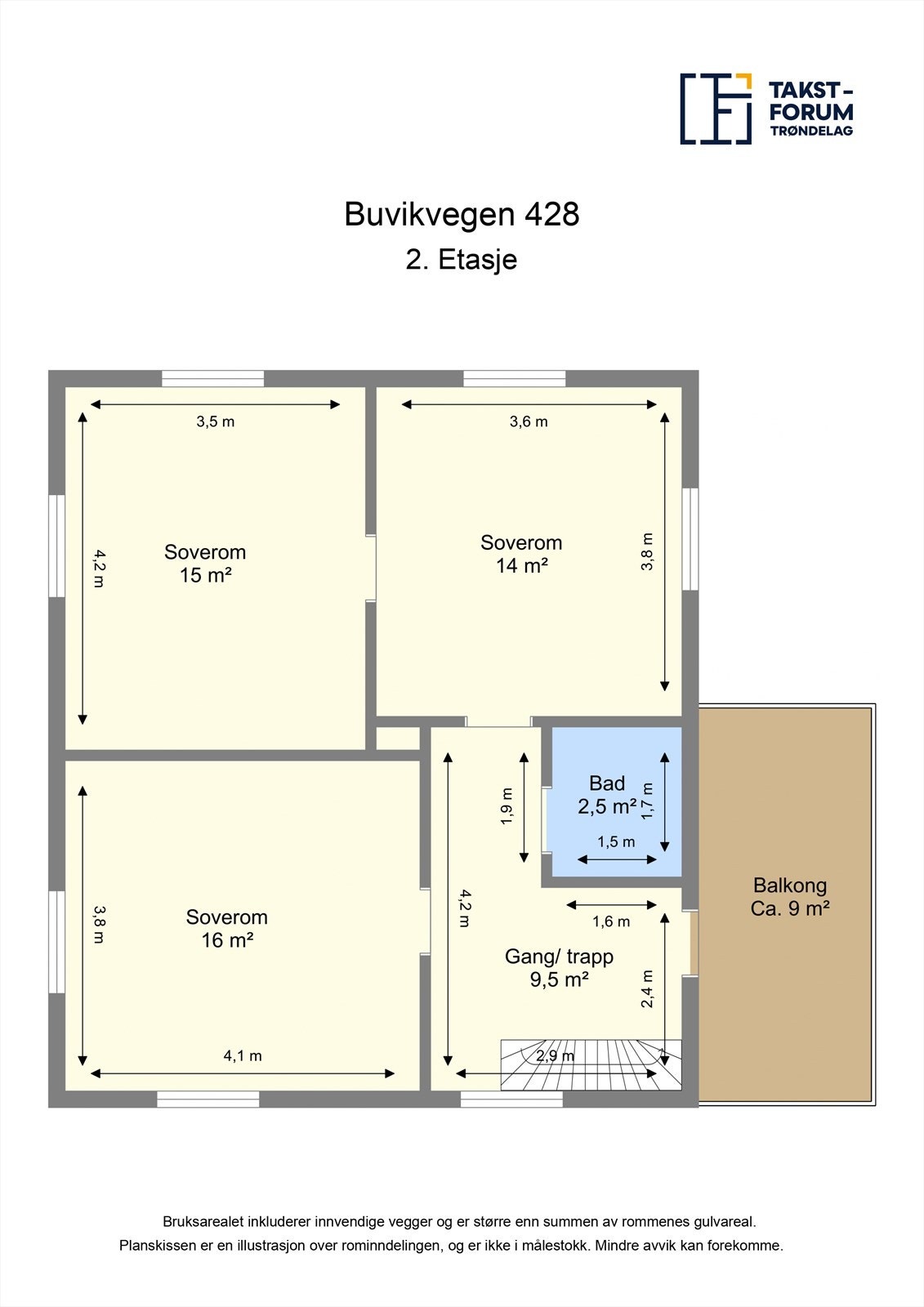 Plantegning - Andre etasje. Galleribilde