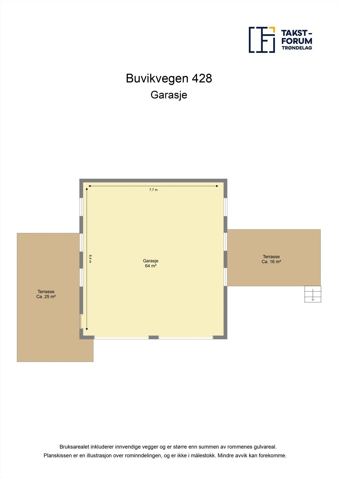 Plantegning - Garasje. Galleribilde