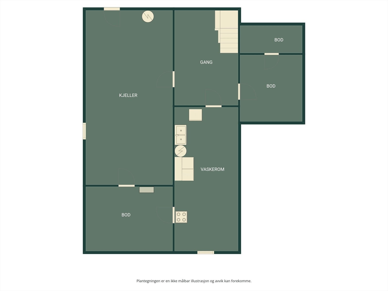 Plantegning kjeller Galleribilde