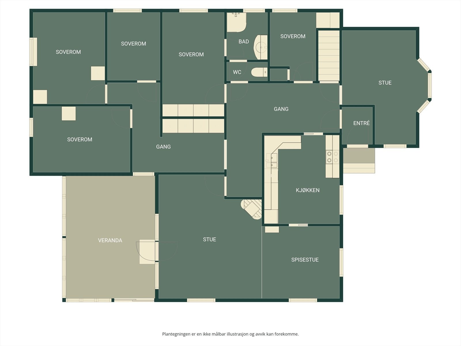 Plantegning 1.etasje Galleribilde