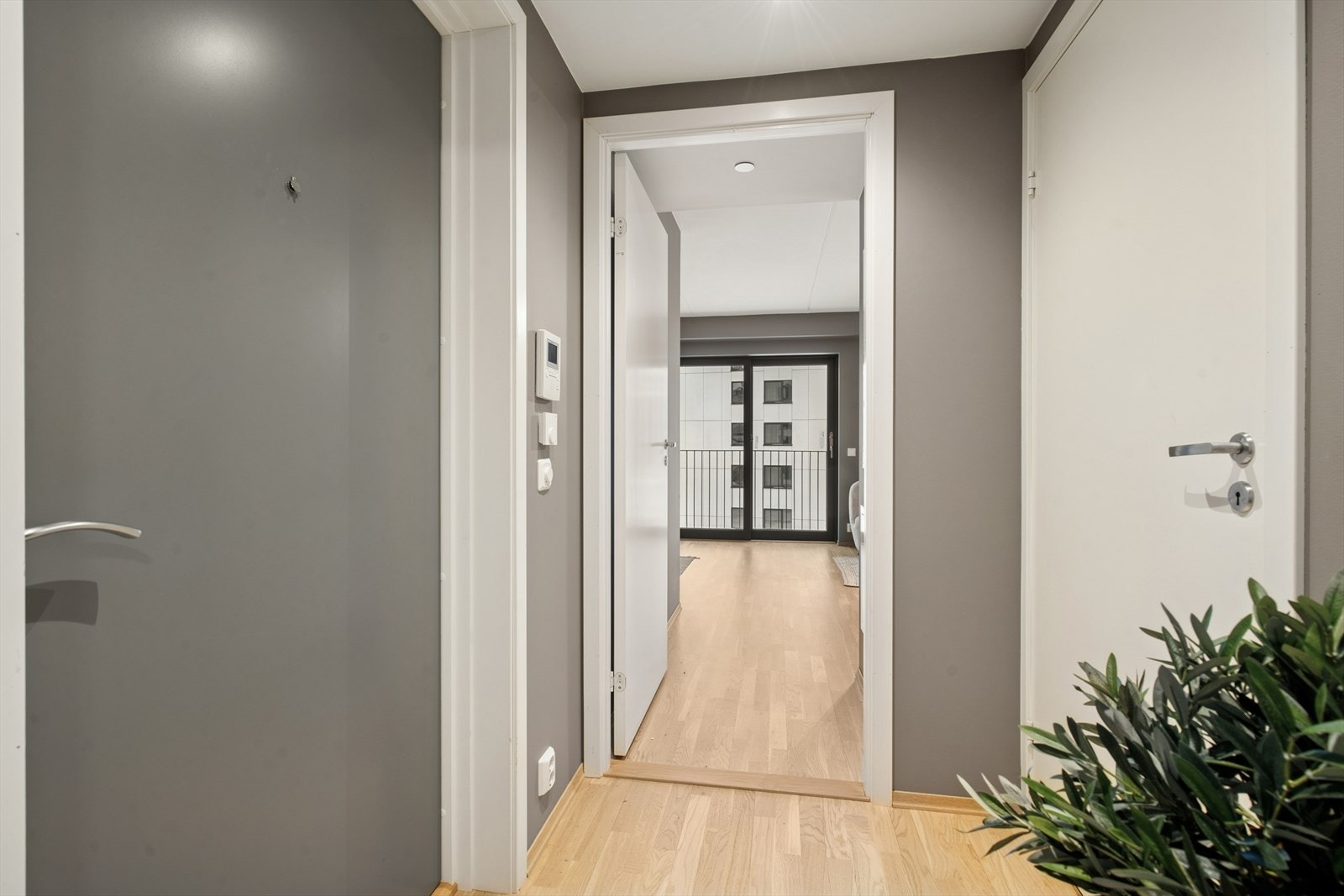 Velkommen inn! Stue/kjøkken ligger til venstre Galleribilde