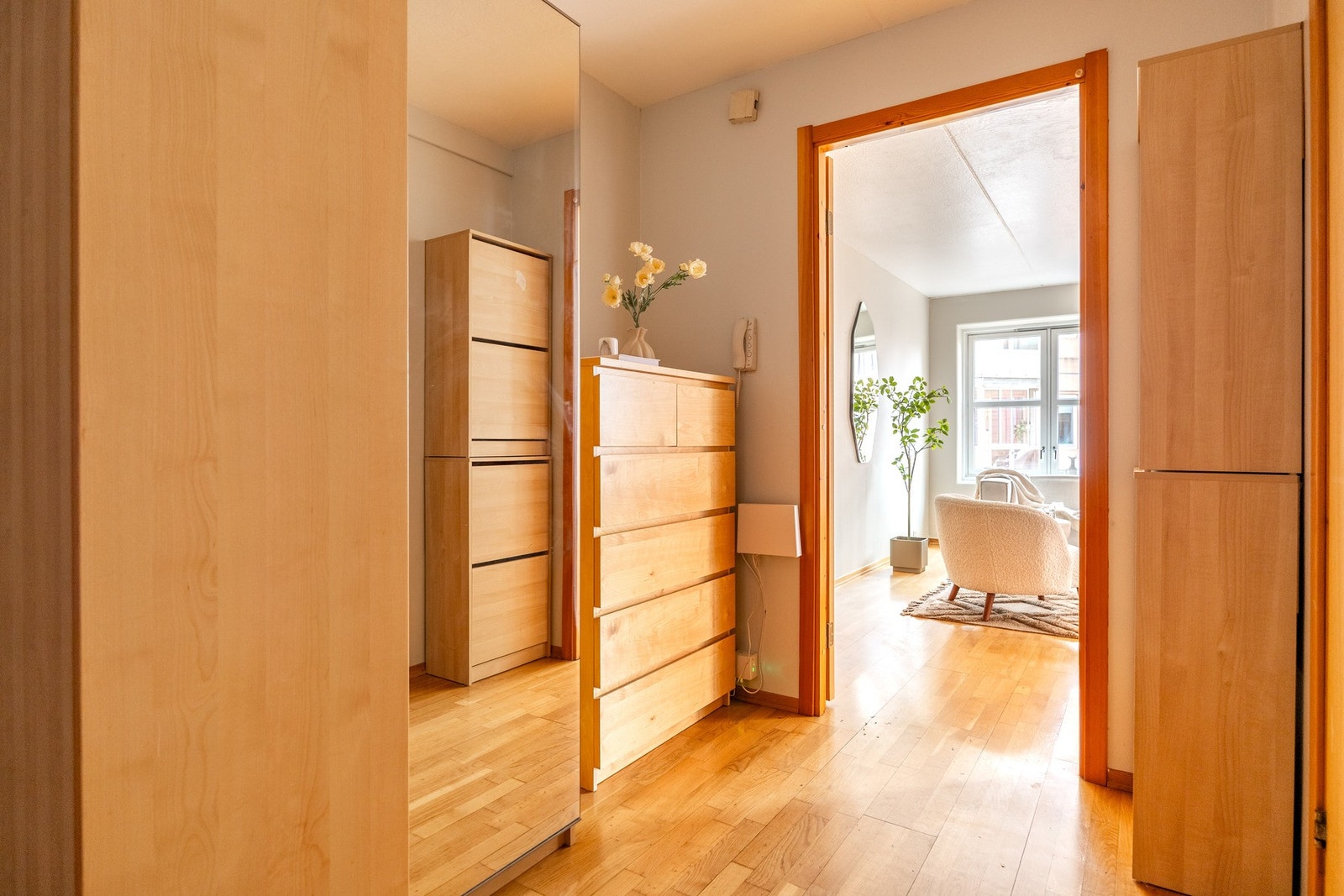 Entré med plass for klesoppheng og oppbevaring av sko. Galleribilde