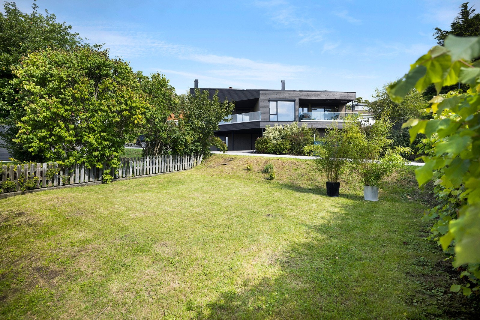 Koselig og solrik hage. Galleribilde