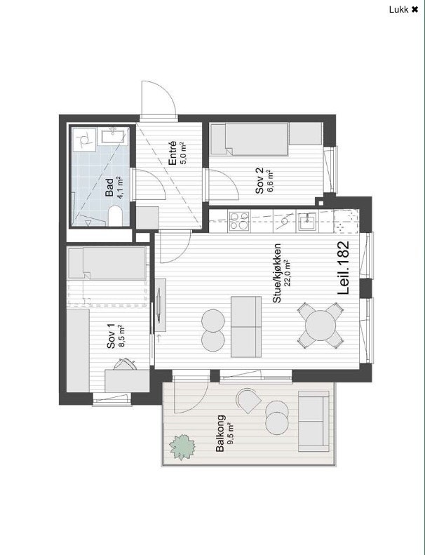 Plantegning Galleribilde