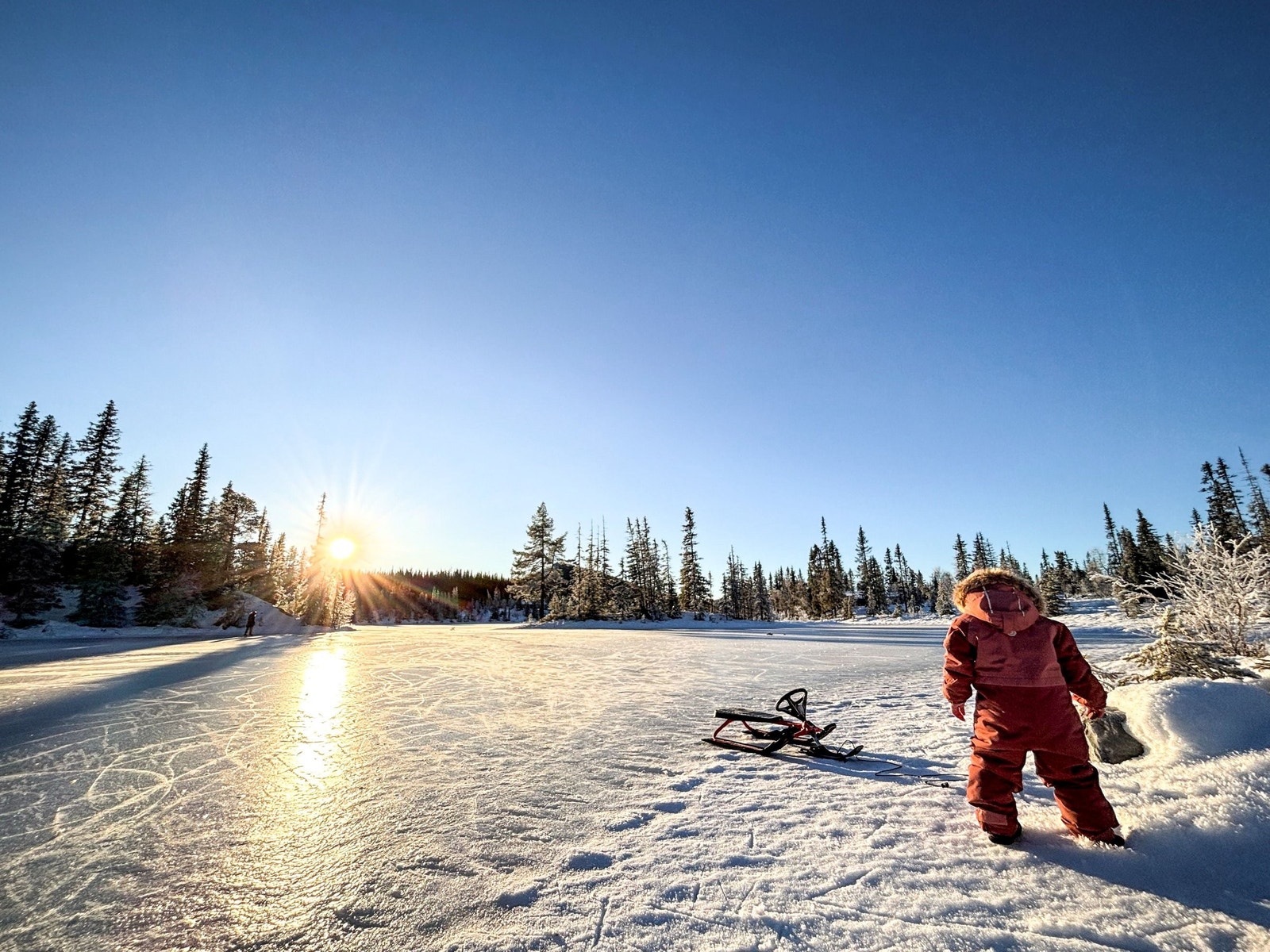 Skøyteis på Langetjønn vinter 2025/2026 Galleribilde