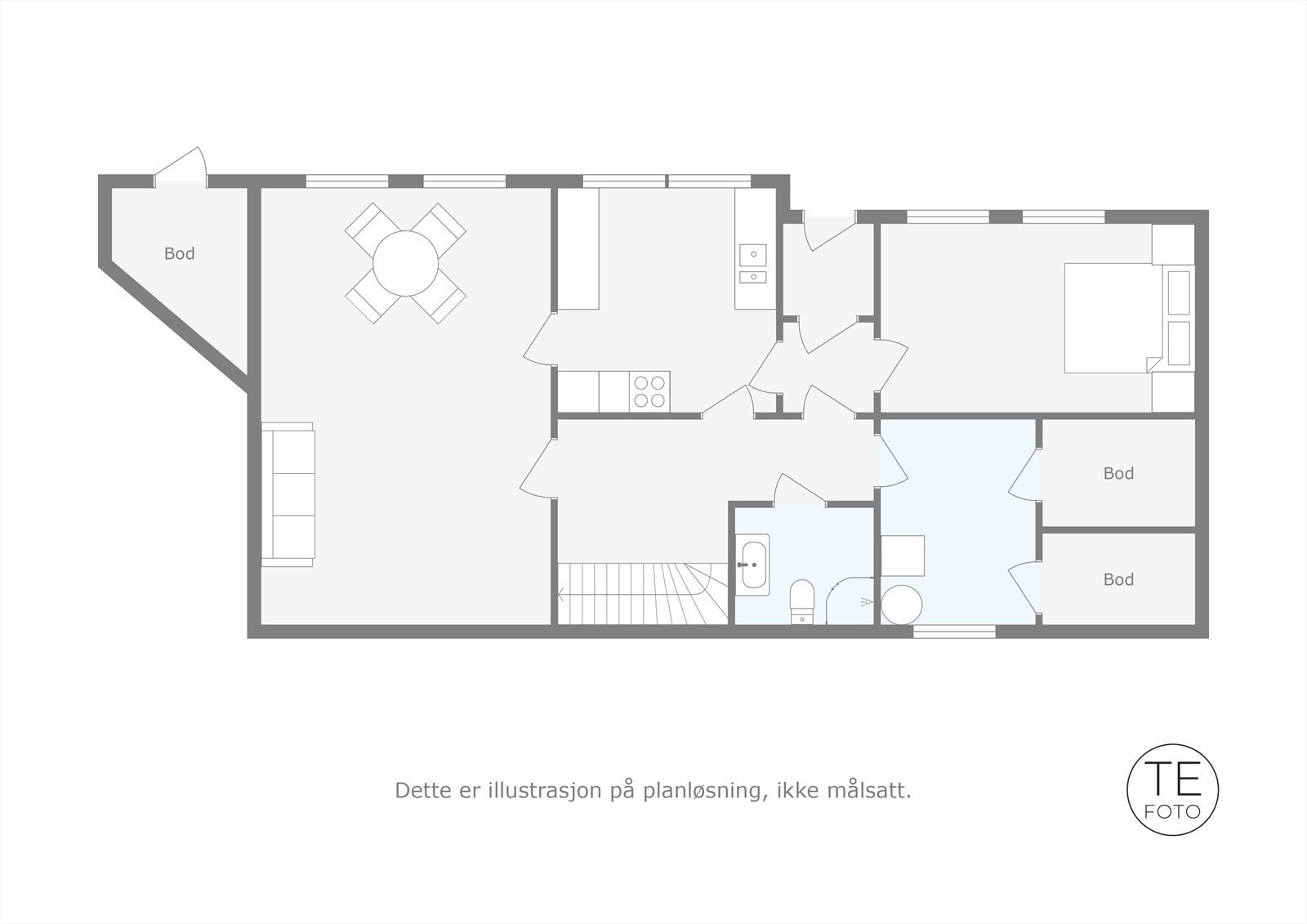 Plantegning underetasje. Galleribilde
