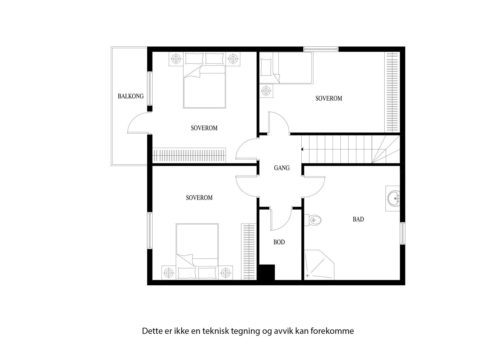 Planløsning for 2.etasje Galleribilde