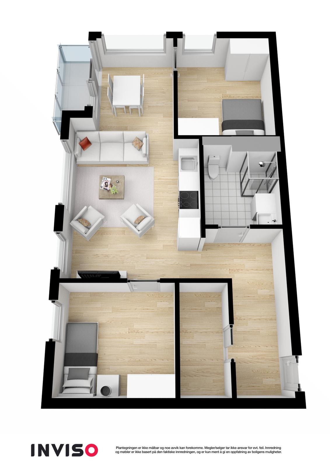 3D Plantegning Galleribilde