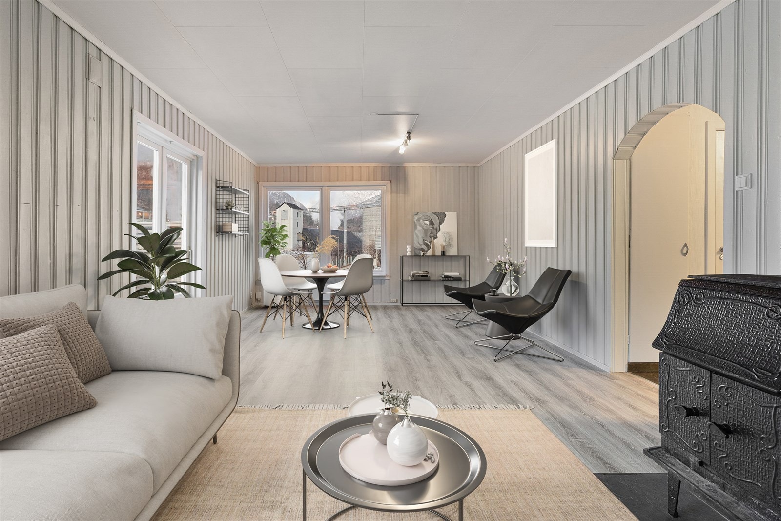 Den fine planløysinga gjer det enkelt å innreie, og gir samtidig fleire moglegheiter. Galleribilde