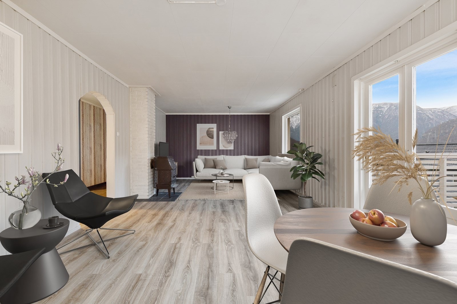 Ei praktisk og koseleg leilegheit med stor stove som gir deg moglegheit til å utforme og tilpasse leilegheita etter dine eigne ynskjer og behov. Galleribilde