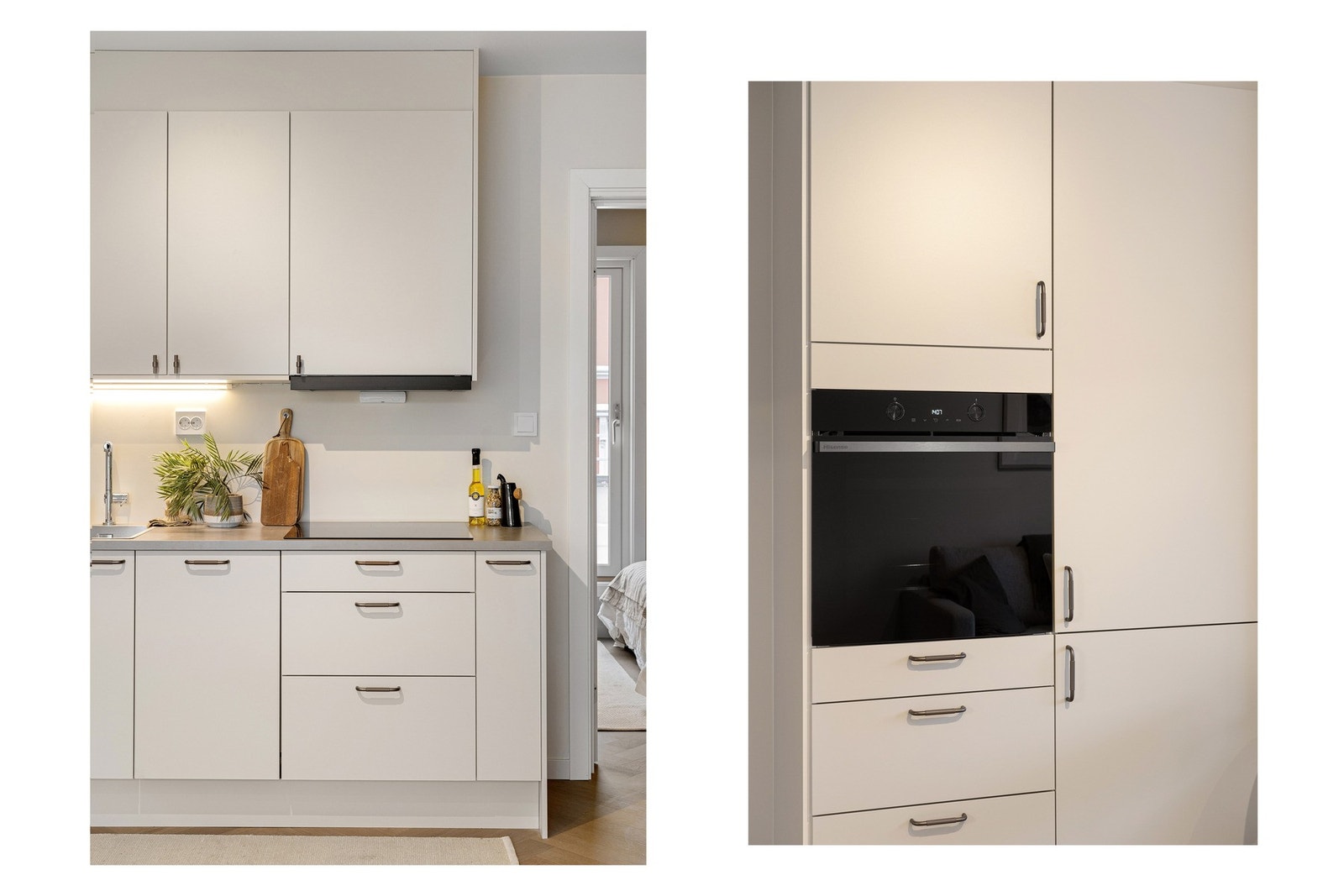 Nytt og lekkert kjøkken i 2025 med designmessige detaljer i bronze. Galleribilde